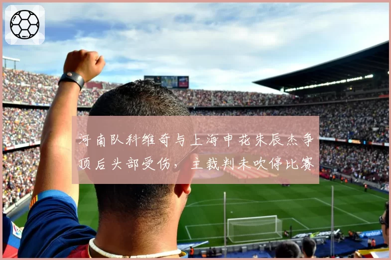 河南队科维奇与上海申花朱辰杰争顶后头部受伤，主裁判未吹停比赛导致双方替补席冲突